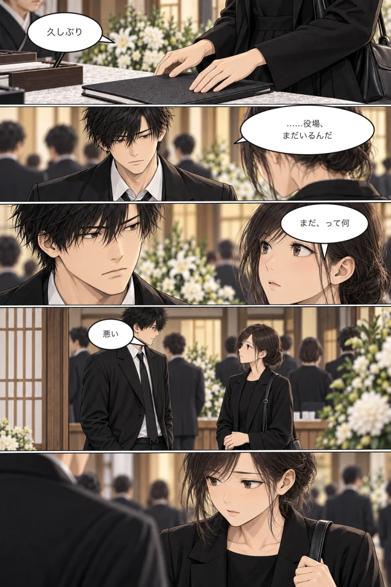 葬儀で10年ぶりに再会するレンとユイ