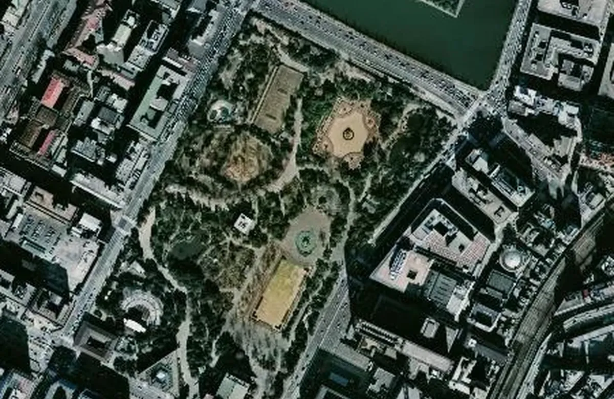1960年代の日比谷公園の空中写真