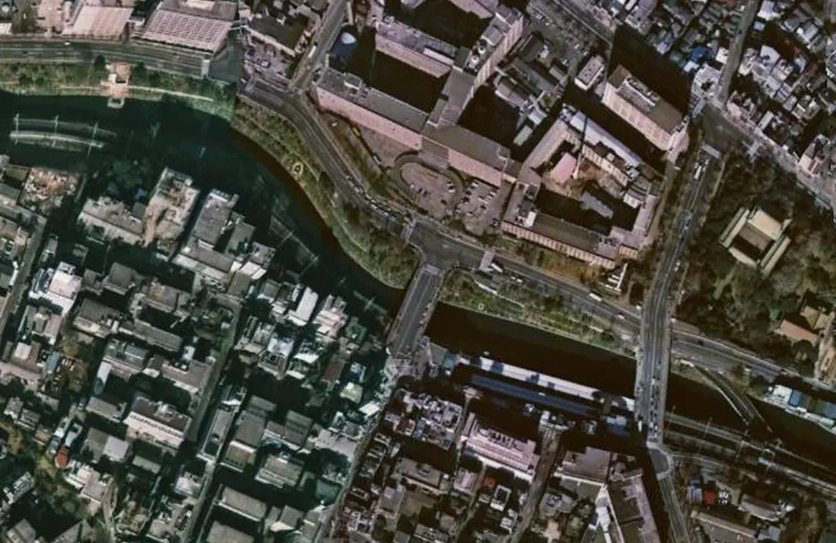 1960年代の御茶ノ水・聖橋周辺の空中写真