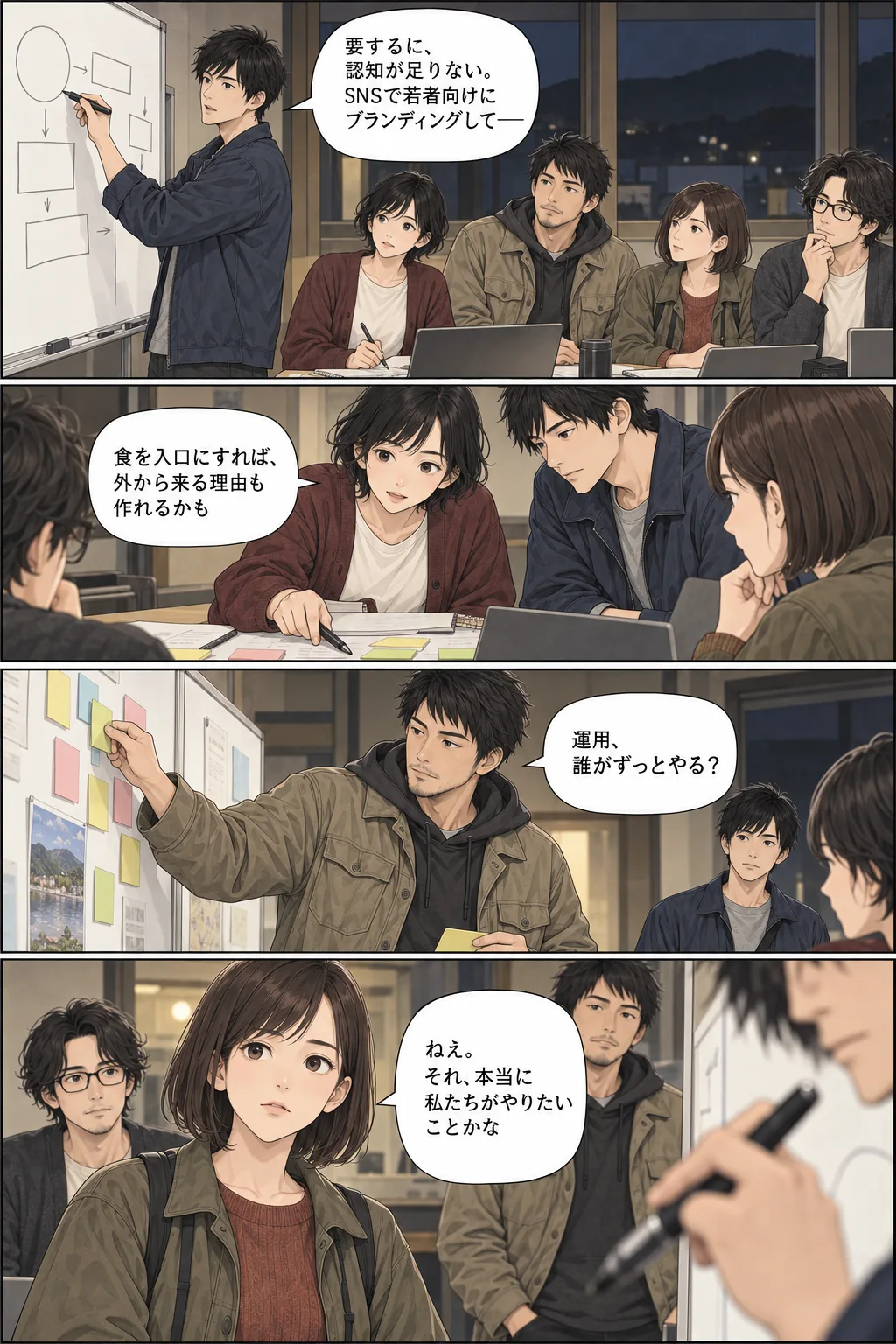 正解らしい案に違和感を覚えるソウタ