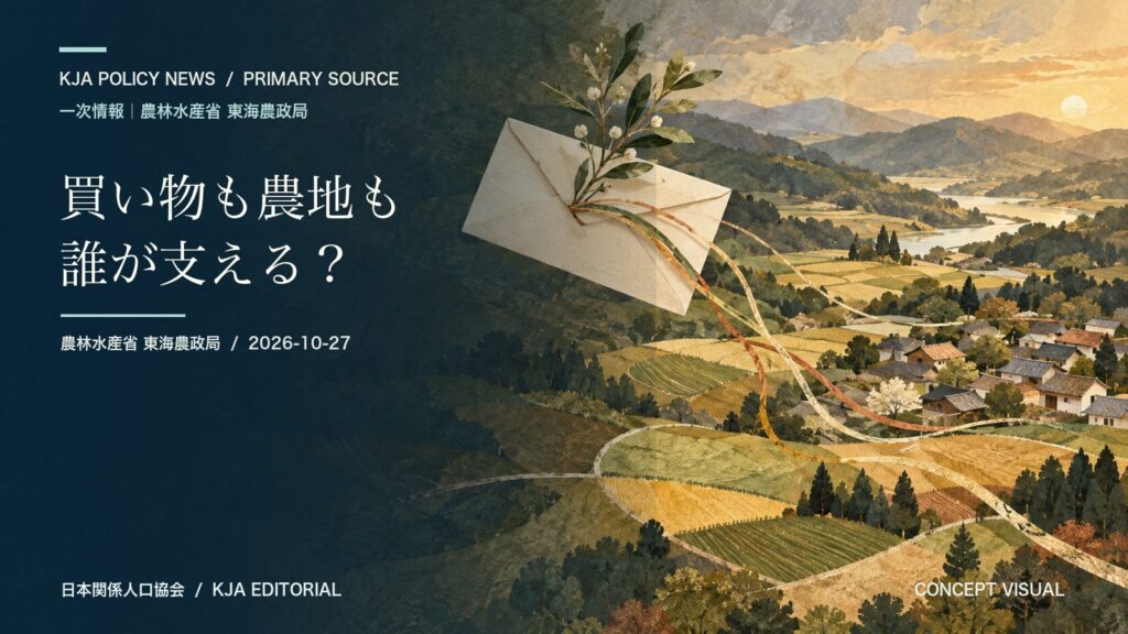 買い物も農地も、誰が支える？―農村RMOと郵便局の連携を考える