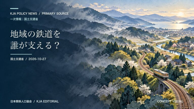 架空の地域を走る小さな列車を描いたコンセプトビジュアル。実在の路線や運行変更を表したものではありません